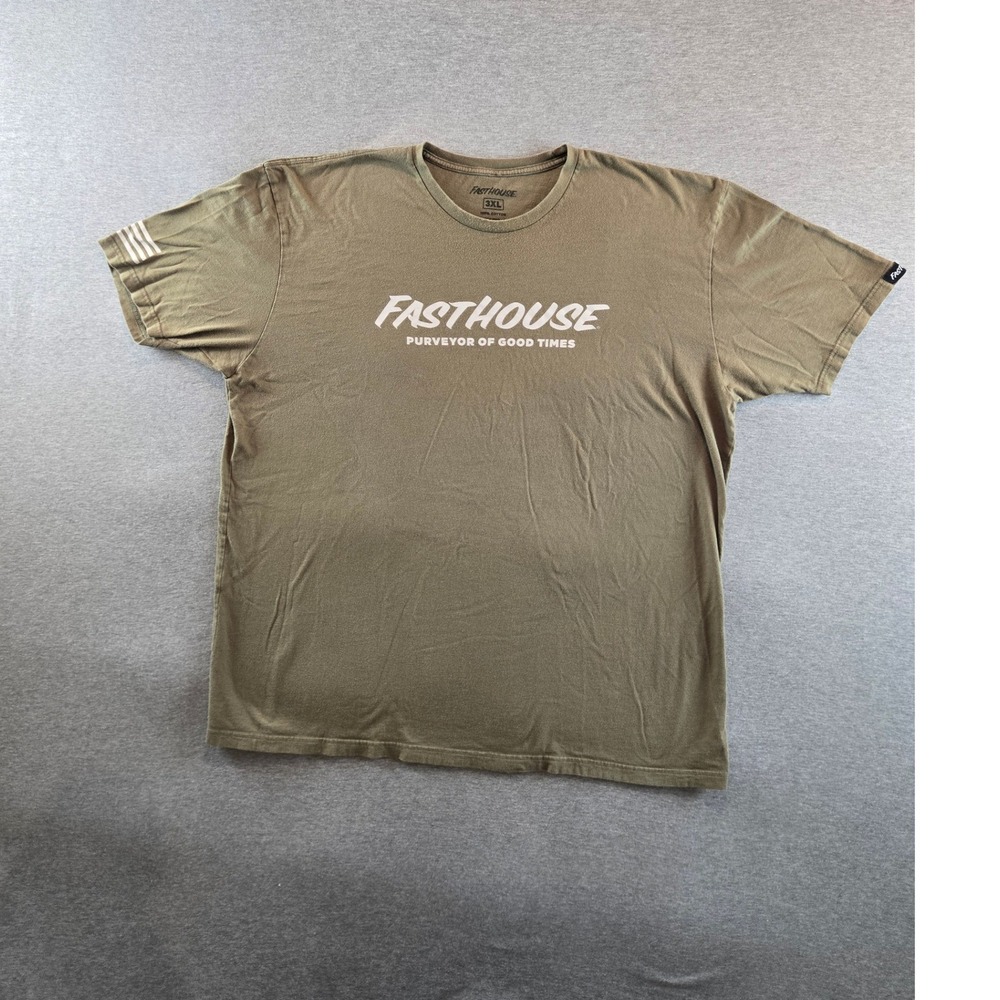 Fasthouse Racing‎ T Shirt Mens 3XL Green Tee Moto Racing Graphic